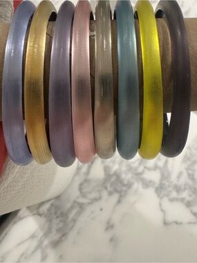Alexis Bittar Pastel Multicolor Lucite Bangle Bracelet Set